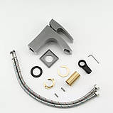 Змішувач для умивальника GAPPO G1007-91, збройова сталь, фото 3