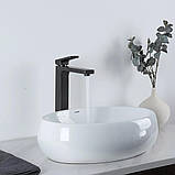 Змішувач для умивальника GAPPO G1017-92, збройова сталь, фото 2