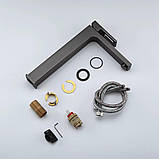 Змішувач для умивальника GAPPO G1017-92, збройова сталь, фото 4