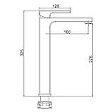 Змішувач для умивальника GAPPO G1017-92, збройова сталь, фото 5