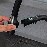 Змішувач для кухні з підключенням фільтра GAPPO G4398-89, збройова сталь, фото 5