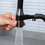 Змішувач для кухні з підключенням фільтра GAPPO G4398-89, збройова сталь, фото 6