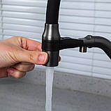 Змішувач для кухні з підключенням фільтра GAPPO G4398-89, збройова сталь, фото 7