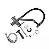 Змішувач для кухні з підключенням фільтра GAPPO G4398-89, збройова сталь, фото 8