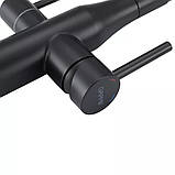 Змішувач для кухні GAPPO G4399-66 з під'єднанням фільтра питної води, чорний, фото 4