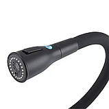 Змішувач для кухні GAPPO G4399-66 з під'єднанням фільтра питної води, чорний, фото 5