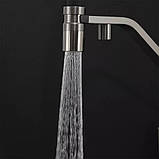 Змішувач для кухні під осмос GAPPO G4395-69 з гнучким виливом, збройова сталь, фото 4