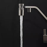 Змішувач для кухні під осмос GAPPO G4395-69 з гнучким виливом, збройова сталь, фото 5