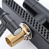 G4098-6 кухня одноваж. вис. вилив+ ВОДОСПАД  латунь гайка карт.90° Ø35 (чорний) {8/1}, фото 4