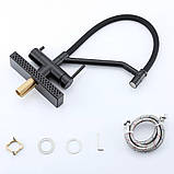 G4098-6 кухня одноваж. вис. вилив+ ВОДОСПАД  латунь гайка карт.90° Ø35 (чорний) {8/1}, фото 6