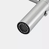 G4098-15 кухня одноваж. вис. вилив нерж. сталь гайка Ø35 (сатин/чорний) {8/1}, фото 4