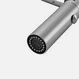 Змішувач для кухні GAPPO G4098-25 з гнучким виливом, неірж. сталь, сатин, фото 2