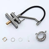 Змішувач для кухні з водоспадом GAPPO G4098-9, гнучкий вилив, збройова сталь, фото 6