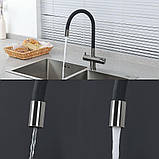 Змішувач для кухні GAPPO G4398-39 під осмос, латунь, Ø35, збройова сталь/чорний, фото 2