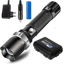 Ручний ліхтарик із зумом, в кейсі BL-T8626 / Ліхтарик на акумуляторі / Акумуляторний ліхтар ручний