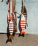 Дерев'яні рибки 9шт, фото 4