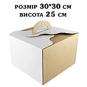 Упаковка для торта зміцнена "серце" 300*300*250 мм