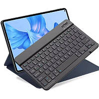 Бездротова акумуляторна клавіатура для ПК, телефону, планшета, ноутбука (чорна)