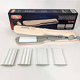 Щипці для волосся MAGIO MG-175P 40 Вт з насадками для гофре, Супер професійний прасок, Щипці для волосся, фото 10