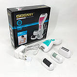 Епілятор Gemei GM-7006 4в1 - Професійний бездротовий епілятор бритва з насадками триммер + пемза, фото 9