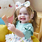 Силіконова Колекційна Лялька Реборн Reborn Дівчинка Ванесса Повністю Анатомічна (Вінілова Лялька) Висота 55 см, фото 2