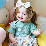 Силіконова Колекційна Лялька Реборн Reborn Дівчинка Ванесса Повністю Анатомічна (Вінілова Лялька) Висота 55 см, фото 5