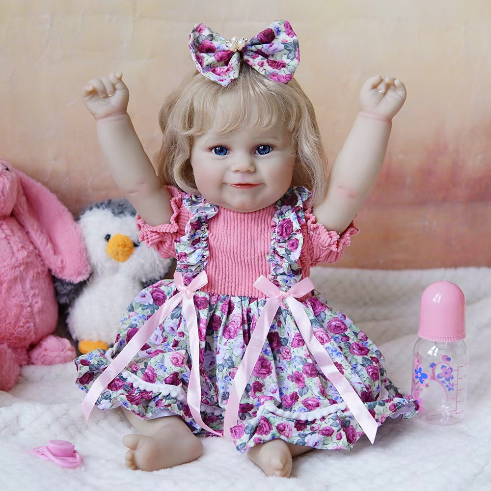 Силіконова колекційна лялька Реборн Reborn Дівчинка Ляля Повністю анатомічна (вінілова лялька) Висота 50 см, фото 1
