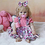 Силіконова колекційна лялька Реборн Reborn Дівчинка Ляля Повністю анатомічна (вінілова лялька) Висота 50 см, фото 2