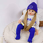 Силіконова Колекційна Лялька Реборн Reborn Дівчинка Фібі (Вінілова Лялька) Висота 60 см, фото 2