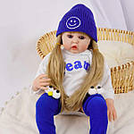 Силіконова Колекційна Лялька Реборн Reborn Дівчинка Фібі (Вінілова Лялька) Висота 60 см, фото 4