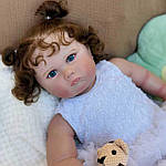 Силіконова Колекційна Лялька Реборн Reborn Дівчинка Пупс Пеппа (Вінілова Лялька) Висота 60 см, фото 2