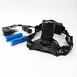 Налобний ліхтар Bailong BL-T32-P50, потужний налобний світлодіодний ліхтарик на голову, три режими, фото 10