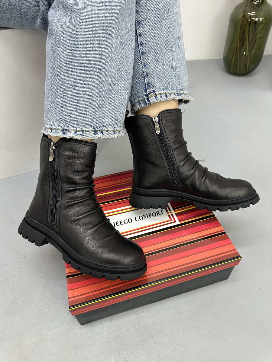 Зимові черевики MeegoComfort 9696-70M-black натуральне хутро 36, фото 1