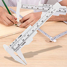 Портативний пластиковий звичайний механічний штангенциркуль з глибиноміром 1923 150мм (JS)