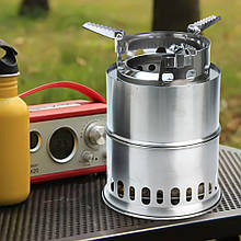 Турбо-піч дров'яна ультралегка портативна 1876 для кемпінгу складана (JS)