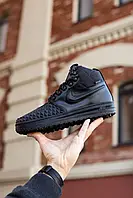 Чоловічі чорні кросівки Nike Lunar Force 1 Duckboot 17 Black Winter Fur x Дакбут 41