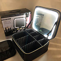 Косметичка для путешествий с отделениями, Косметичка с отделениями со светодиодной подсветкой IK-55