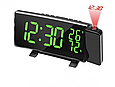 Настільний електронний годинник DS-3621LP, білий, проєкція часу, будильник, температура, фото 2