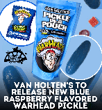 Кислий огірок Van Holten's Warheads Pickle Extreme Sour Blue Raspberry 1шт, фото 4