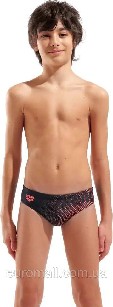 Плавки-сліпи для хлопчиків Arena DIM LIGHT SWIM BRIEFS чорний, кораловий Діт 140 см, фото 1