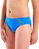 Плавки-сліпи для хлопчиків Arena POSEIDONIA SWIM BRIEFS блакитний, жовтий Діт 128 см, фото 3