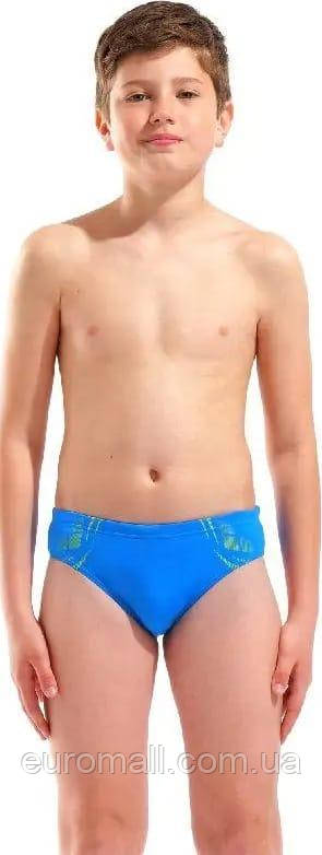 Плавки-сліпи для хлопчиків Arena POSEIDONIA SWIM BRIEFS блакитний, жовтий Діт 152 см, фото 1