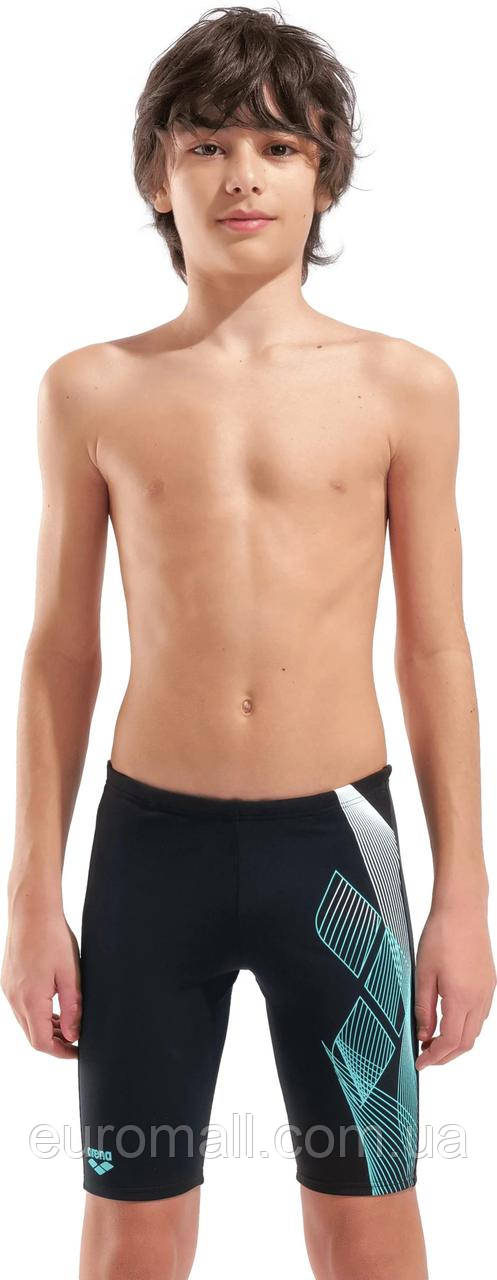 Плавки-шорти для хлопчиків Arena SEA WATER SWIM JAMMER чорний, бірюзовий Діт 116 см, фото 1