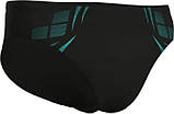 Плавки-сліпи для чоловіків Arena POSEIDONIA SWIM BRIEFS чорний, бірюзовий Чоловічий 110, фото 2