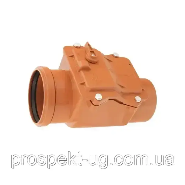 Клапан зворотний 110 мм ПВХ для каналізації, фото 1