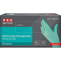 Медичні рукавички PRO service Оглядові нітрилові нестерильні неопудрені Розмір M Бірюзові 100 шт. (4823071665284) y