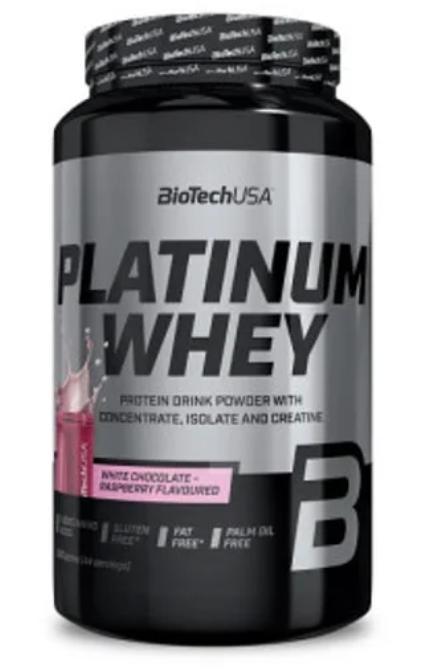 Протеїн Bio Tech Platinum Whey 1000g грам Смак: білий шоколад з малиною, фото 1