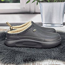 Калоші жіночі без задника Dago Style графітові сабо на хутрі 8143, фото 3