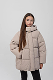 Дитячий зимовий пуховик на дівчинку Джаніс, розміри 128-158, фото 4