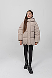 Дитячий зимовий пуховик на дівчинку Джаніс, розміри 128-158, фото 5